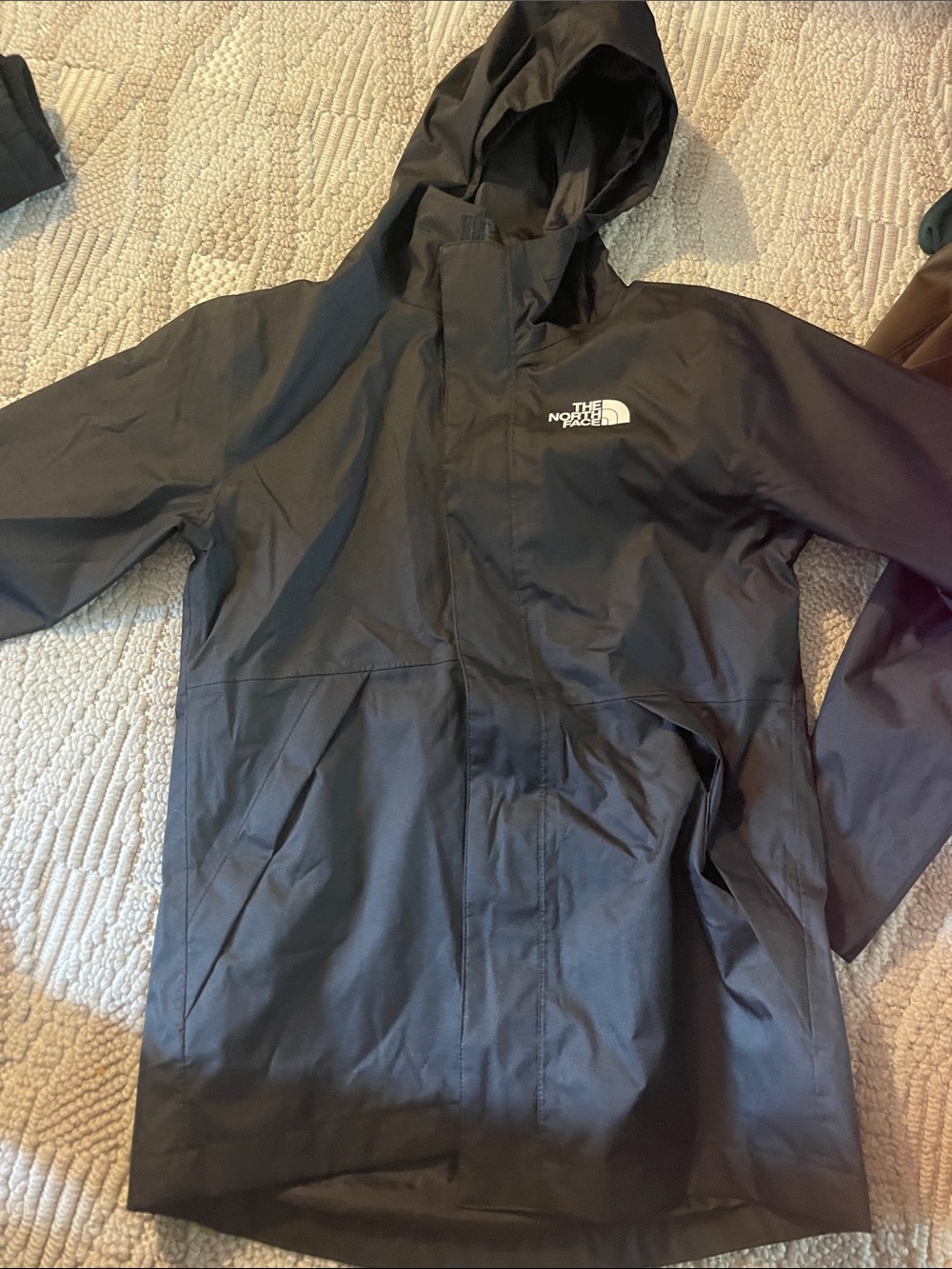 The North Face Black Hooded Raincoat for Kids